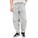 Styli Men Solid Balloon Fit Jeans 