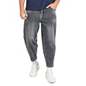 Styli Men Solid Balloon Fit Jeans 