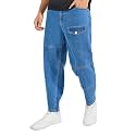Styli Men Solid Balloon Fit Jeans 
