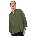 Styli Women Drop Shoulder Crepe Oversized Shirt