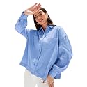 Styli Women Drop Shoulder Crepe Oversized Shirt