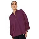 Styli Women Drop Shoulder Crepe Oversized Shirt