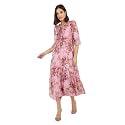 Styli Women Printed Ruffle Neck Puff 