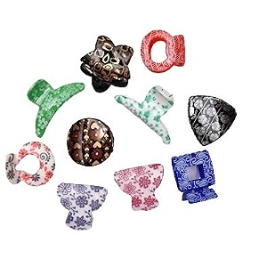 multi colour hair clutchclawsclips for girls and women 12 piece pattern_3