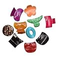 Multi Colour Hair Clutch/Claws/Clips for Girls and Women (12 piece) (pattern_6)