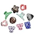 Multi Colour Hair Clutch/Claws/Clips for Girls and Women (12 piece) (pattern_3)