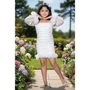 Stylish Bodycon One-Piece Kids DressMU1