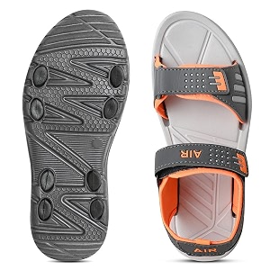 STYLISH and comfortable sandals for men GREY-ORANGE