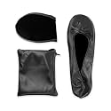 Stylish Foldable Ballet Flats for Women Portable Roll Up Travel Shoes for Wedding Bridesmaid Includes Carrying Pouch