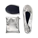 Stylish Foldable Ballet Flats for Women Portable Roll Up Travel Shoes for Wedding Bridesmaid Includes Carrying Pouch