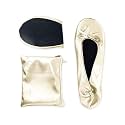 Stylish Foldable Ballet Flats for Women Portable Roll Up Travel Shoes for Wedding Bridesmaid Includes Carrying Pouch
