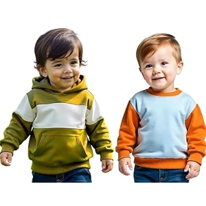 Stylish Kids Sweatshirt Pack of 2 KL-SW43SKYOR-SW54LMWH