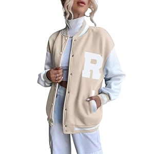 Stylish Long Sleeve Letterman Varsity Jacket for