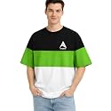 Stylish Men Color Block Oversized Half Sleeve