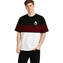 Stylish Men Color Block Oversized Half Sleeve
