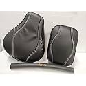 Stylish Seat Cover Black + Backrest Foam Combo Black Compatible with Classic350/500cc (2012-2020)