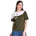 Stylish Women Printed T-Shirt Cotton Blend