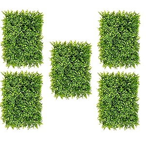 stylishwalls artificial wall grass for home decoration 5 pcs i grass mat for wall i vertical garden artificial wall plants natural green 60cm x 40cm x 8cm pack of 5
