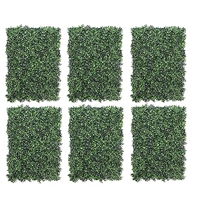 artificial grass for home decoration 6 pcs plastic grass mat vertical garden artificial wall plants grass tiles dark green 60cm x 40cm x 3cm pack of 6
