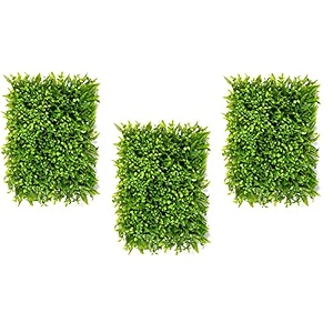 stylishwalls artificial wall grass for home decoration 3 pcs i grass mat for wall i vertical garden artificial wall plants natural green 60cm x 40cm x 8cm pack of 3