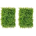 StylishWalls Artificial Wall Grass for Home Decoration (2 Pcs) I Grass Mat for Wall I Vertical Garden Artificial Wall Plants (Natural Green, 60cm X 40cm X 8cm, Pack of 2)