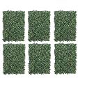 Artificial Grass for Home Decoration (6 Pcs); Plastic Grass Mat; Vertical Garden Artificial Wall Plants; Grass Tiles (Dark Green; 60cm X 40cm X 3cm; Pack of 6)