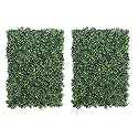 StylishWalls Artificial Wall Grass for Home Decoration (2 Pcs) I Grass Mat for Wall I Vertical Garden Artificial Wall Plants (Dark Green, 60cm X 40cm X 3cm, Pack of 2)