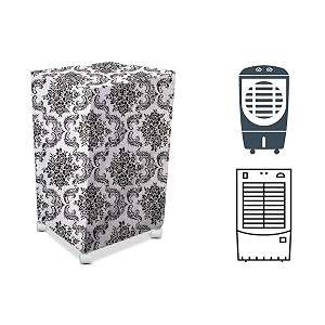 stylista cooler cover compatible for bajaj 480116 90 liter medium tower cooler floral white amp black