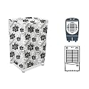 Stylista Cooler Cover Compatible for Bajaj 480116 90 Liter Medium Tower Cooler Floral Pattern White