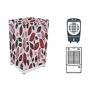 stylista cooler cover compatible for bajaj dc 2050 dlx 70 liter medium tower cooler ditzy pattern offwhite base