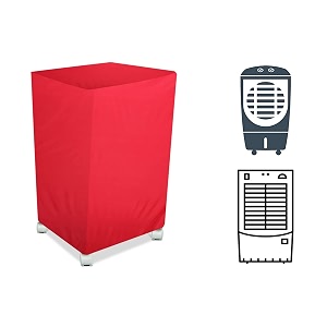 stylista cooler cover compatible for bajaj dc 55 dlx 54 liter medium tower cooler red color