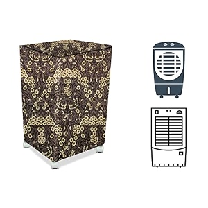 stylista cooler cover compatible for bajaj dc2015 icon 43 liter medium tower cooler floral pattern brown