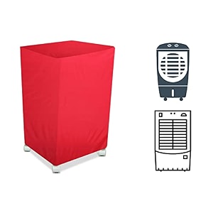 stylista cooler cover compatible for bajaj dmh 67 liter medium tower cooler red color