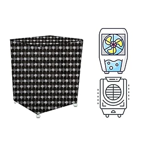 stylista cooler cover compatible for bajaj px 100dc 43 liter desert cooler floral pattern black