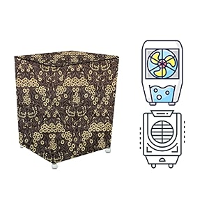 stylista cooler cover compatible for bajaj px 100dc 43 liter desert cooler floral pattern brown