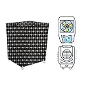 Stylista Cooler Cover Compatible for Bajaj PX 100DC 43 Liter Desert Cooler Floral Pattern Black