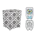 Stylista Cooler Cover Compatible for Bajaj PX 100DC 43 Liter Desert Cooler Floral White &amp; Black