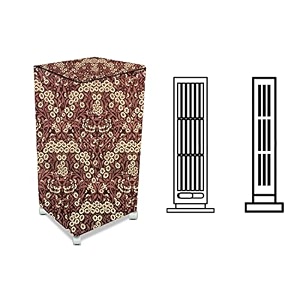stylista cooler cover compatible for bajaj tc 103 dlx digital 22 liter tower cooler floral pattern beige