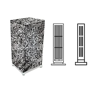 stylista cooler cover compatible for bajaj tc 103 dlx digital 22 liter tower cooler floral pattern black