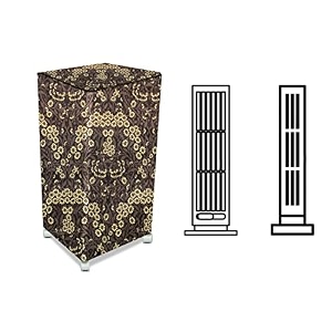 stylista cooler cover compatible for bajaj tc 103 dlx digital 22 liter tower cooler floral pattern brown