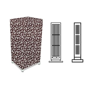 stylista cooler cover compatible for bajaj tc 103 dlx digital 22 liter tower cooler floral pattern brown