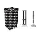 Stylista Cooler Cover Compatible for Bajaj TC 103 DLX Digital 22 Liter Tower Cooler Floral Pattern Black