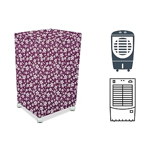 stylista cooler cover compatible for bajaj tc2007 37 liter medium tower cooler floral pattern purple