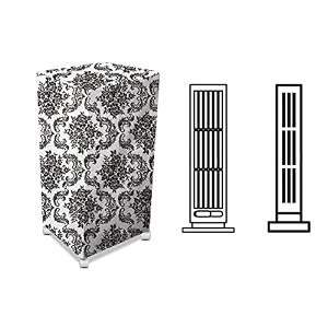 stylista cooler cover compatible for bajaj tc2008 26 liter tower cooler floral white amp black