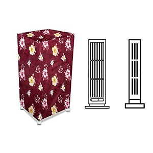 stylista cooler cover compatible for bajaj tc2008 26 liter tower cooler floral pattern red