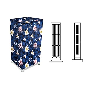 stylista cooler cover compatible for bajaj tc2008 26 liter tower cooler floral pattern blue