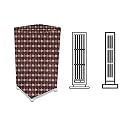 Stylista Cooler Cover Compatible for Bajaj TC2008 26 Liter Tower Cooler Floral Pattern Brown