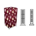 Stylista Cooler Cover Compatible for Bajaj TC2008 26 Liter Tower Cooler Floral Pattern Red