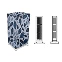 Stylista Cooler Cover Compatible for Bajaj TC2008 26 Liter Tower Cooler Ditzy Pattern Grey Base