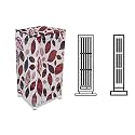 Stylista Cooler Cover Compatible for Bajaj TC2008 26 Liter Tower Cooler Ditzy Pattern Offwhite Base